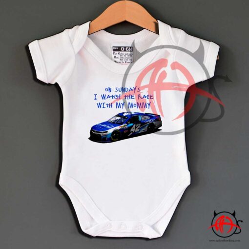 Kyle Larson 2018 Watch With Mommy Baby Onesie