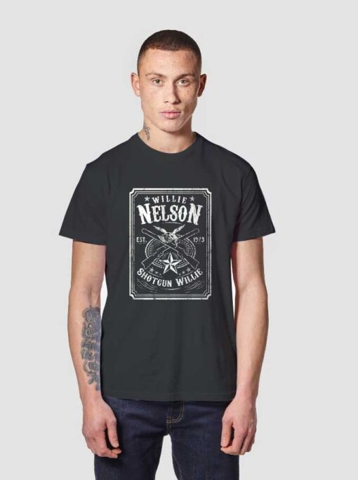 Retro Shotgun Willie Nelson T Shirt