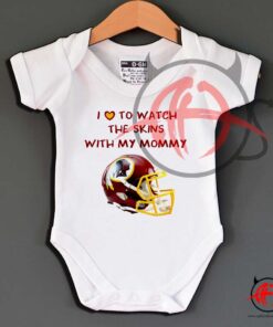 Washington Redskins Helmet Design Love To Watch With Mommy Baby Onesie