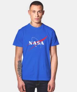 NASA Printed Blue T Shirt