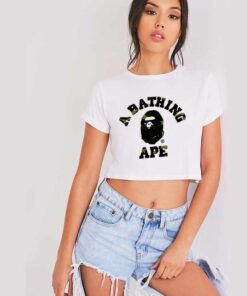 A Bathing Ape Camo Crop Top Shirt