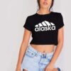 Alaska Adidas Logo Crop Top Shirt