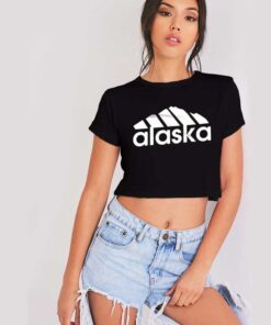 Alaska Adidas Logo Crop Top Shirt
