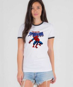 Amazing Spiderman Marvel Ringer Tee