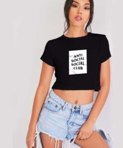 Anti Social Social Club Box Logo Crop Top Shirt