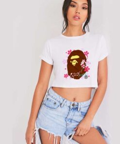 BAPE A Bathing Ape Sakura Crop Top Shirt