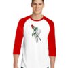 Deaths Hand Rose Sleeve Raglan Tee