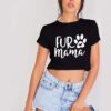 Fur Mama Black Crop Top Shirt