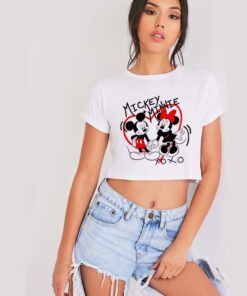 Mickey & Minnie Mouse Crop Top Shirt