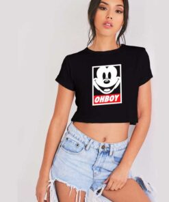 Ohboy Mickey Mouse Crop Top Shirt
