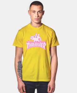 Peppa Pig X Thrasher Parody T Shirt Yellow