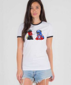 Red Skull Dog Spoof Marvels Ringer Tee