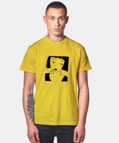 Smoking Girl Anime Yellow T Shirt