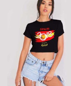 Spain World Cup 2018 Russia Crop Top Shirt