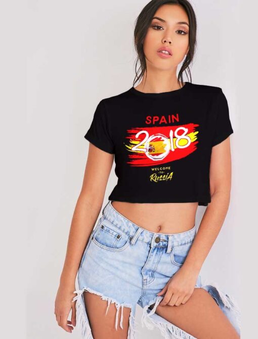 Spain World Cup 2018 Russia Crop Top Shirt