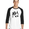 ASH Ashton Fletcher 5SOS Sleeve Raglan Tee