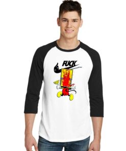 Just Fck It Mickey Trap Hypebeast Sleeve Raglan Tee