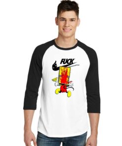 Just F*ck It Mickey Trap Hypebeast Sleeve Raglan Tee