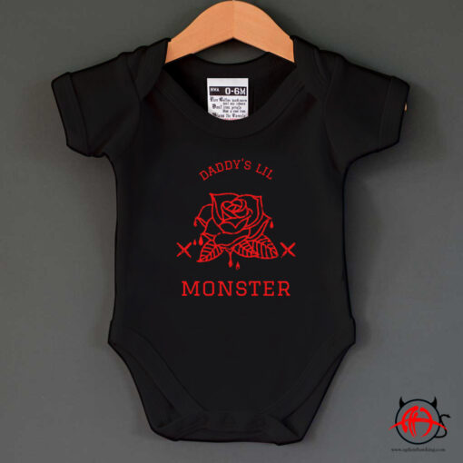 Roses Daddy's Lil Monster Baby Onesie