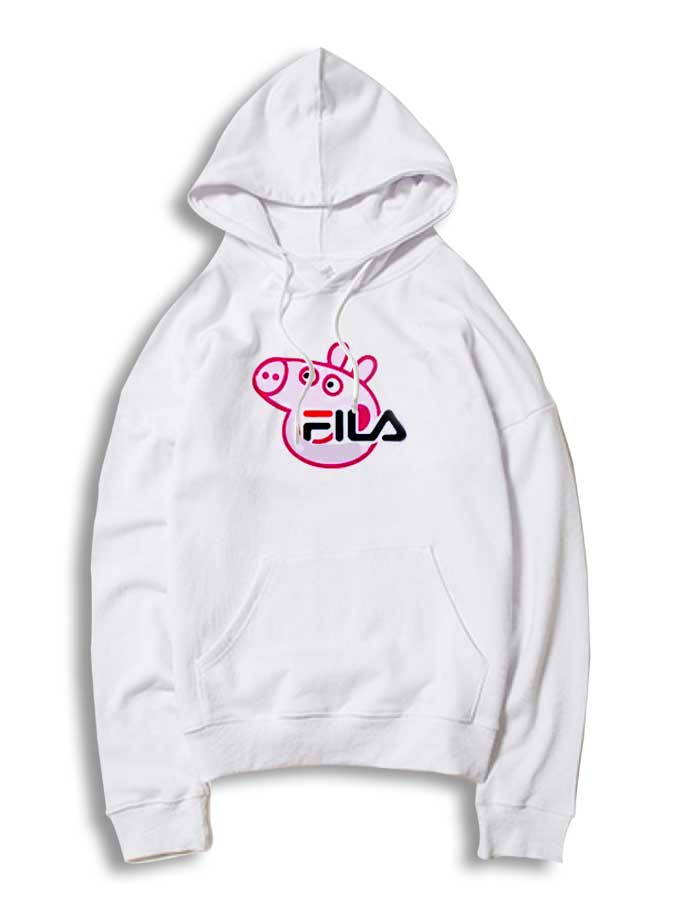burgundy fila hoodie