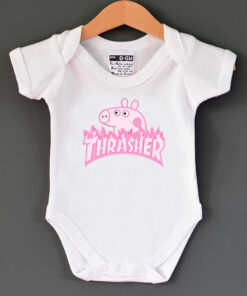 Peppa Pig X Thrasher Parody Baby Onesie