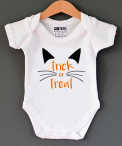 Trick or Treat Meow Baby Onesie