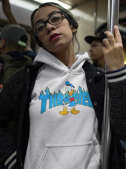 Donald Duck Thrasher Collab Hoodie