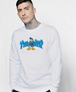 Donald Duck Thrasher Collab Sweatshirt