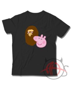 A Bathing Ape Bape Head X Peppa Pig Parody Youth T Shirt