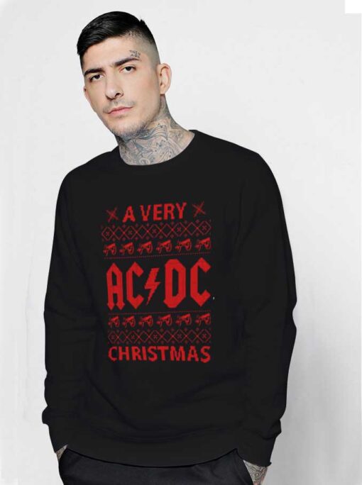 A Very ACDC Christmas Ugly Sweatshirt
