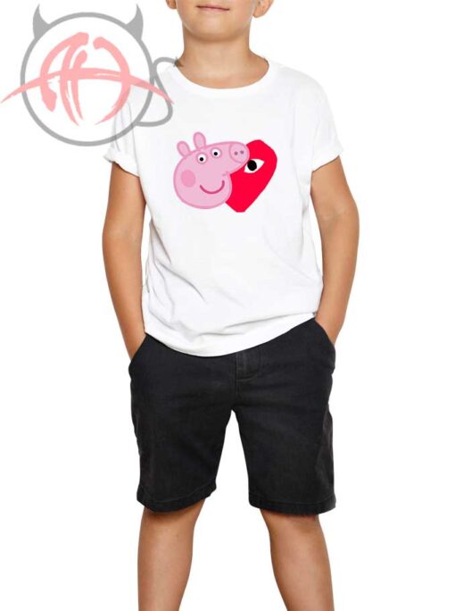 Comme Des Garcons Play X Peppa Pig Parody Youth T Shirt