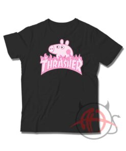 Peppa Pig X Thrasher Parody Youth T Shirt