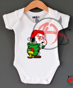 Santa Snoopy Christmas Baby Onesie