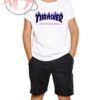 Thrasher Blue Flame Black Youth T Shirt1