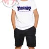 Thrasher Blue Flame Black Youth T Shirt