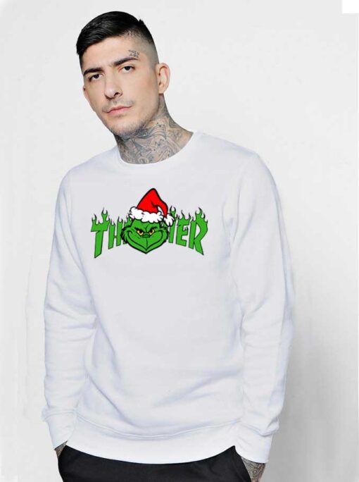 Grinch Christmas X Thrasher Collab Sweatshirt