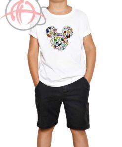Mickey Minnie Head Doodle Disney Youth T Shirt