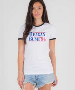 Reagan Bush 84 Vintage Ringer Tee