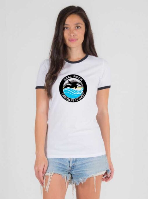 Seal Rock Oregon Coast Ringer Tee