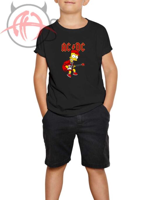 ACDC Bart Simpson Youth T Shirt