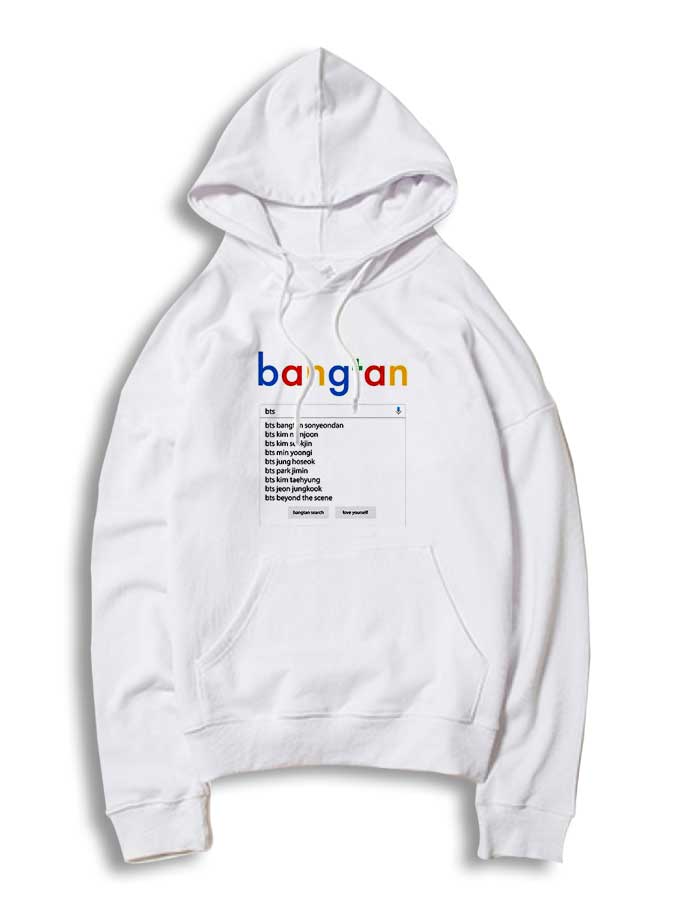 bts white hoodie