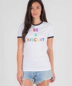 Be A Biscuit Rainbow Ringer Tee
