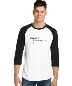 Black Lives Matter Code Sleeve Raglan Tee