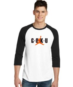 Dragon Ball Z Goku Air Jordan Parody Sleeve Raglan Tee