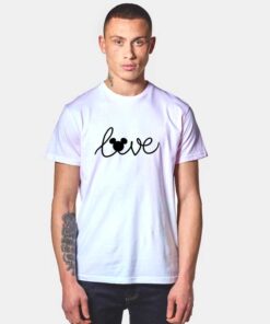 Love Mickey Mouse Letter T Shirt