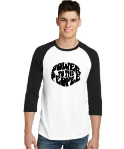 Power To The People Sleeve Raglan Tee