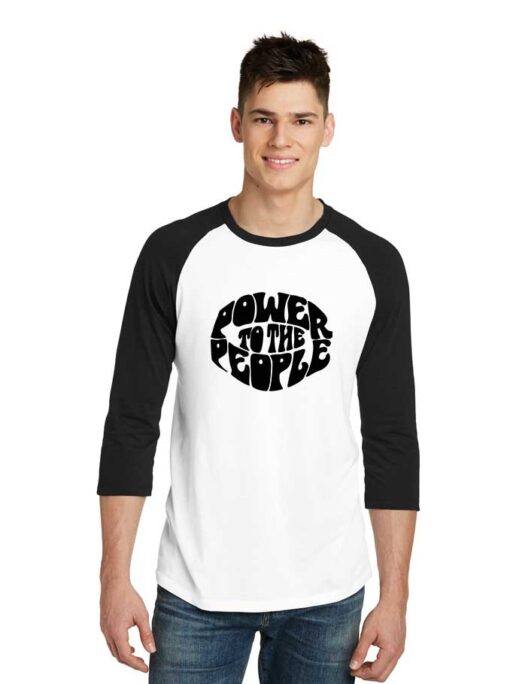 Power To The People Sleeve Raglan Tee