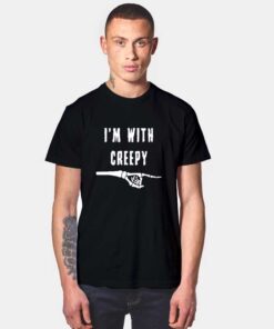 I'm With Creepy Skeleton T Shirt