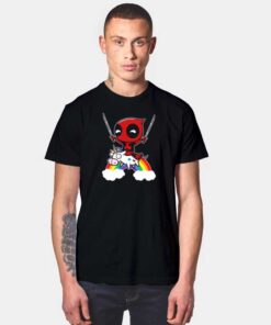 Deadpool Riding A Unicorn T Shirt