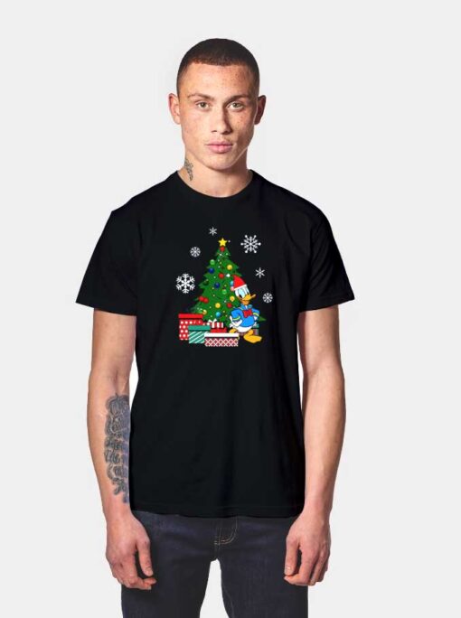 Donald Duck And Christmas Tree T Shirt